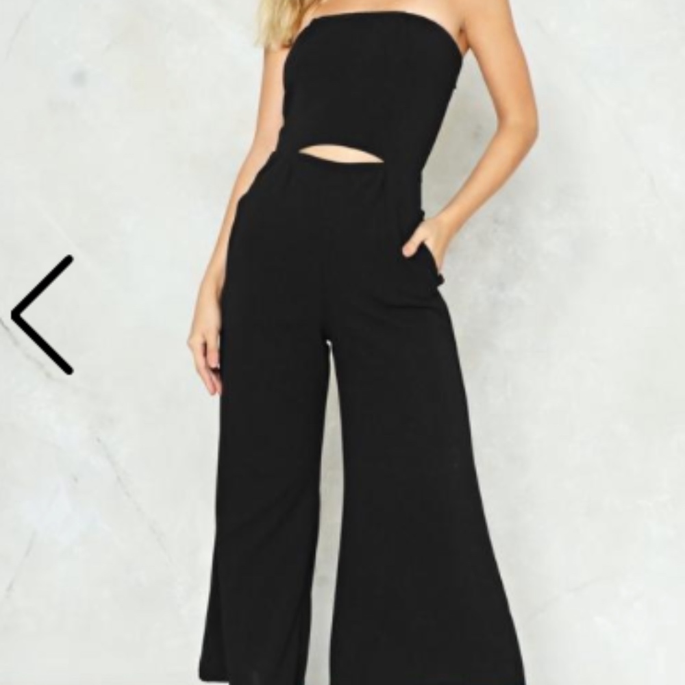 (Nasty Gal) Strapped for Cash Wide-Leg Jumpsuit